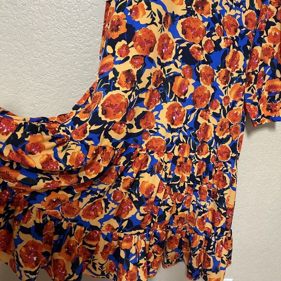 Never Fully Dressed Womens Maxi Dress Orange Floral Size 12 - Picture 6 of 11